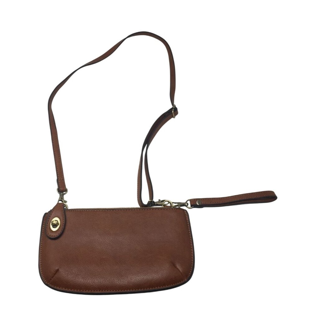 Joy Susan Zippered Brown Crossbody Purse with Pockets inside for Storage